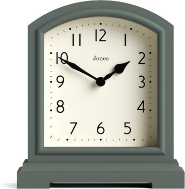 Камінний годинник JONES CLOCKS Tavern, класичний дизайн, настільний, для спальні, вітальні, офісу, полички, зелений
