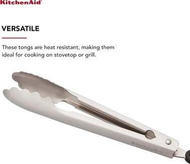 Кухонні щипці KitchenAid, силікон та нержавіюча сталь, 30,5 см