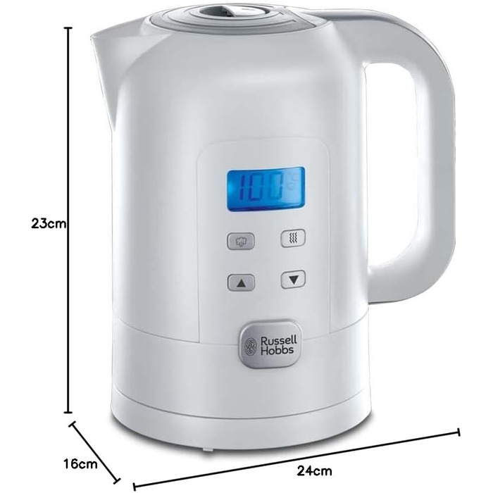 Електрочайник Russell Hobbs з регулюванням температури, LCD-дисплеєм, 1,7 л, 2200 Вт, для дитячого харчування, підтримка тепла, модель 21150-70