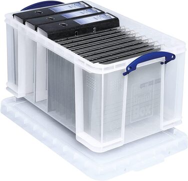 Пластиковий контейнер Really Useful Box 3 шт. по 48 л, прозорий, 60x40x31,5 см