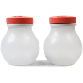 Набір Tupperware Allegra для солі та перцю, 200 мл, білий/лососевий, контейнер для спецій