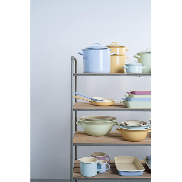 Емальована миска Riess CLASSIC Weitling 32, 6 л, синя, з ручками, 32 см