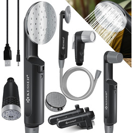 Портативний душ KESSER® з акумулятором, USB зарядка, 12В помпа, для кемпінгу, авто, саду, домашніх тварин, з сумкою