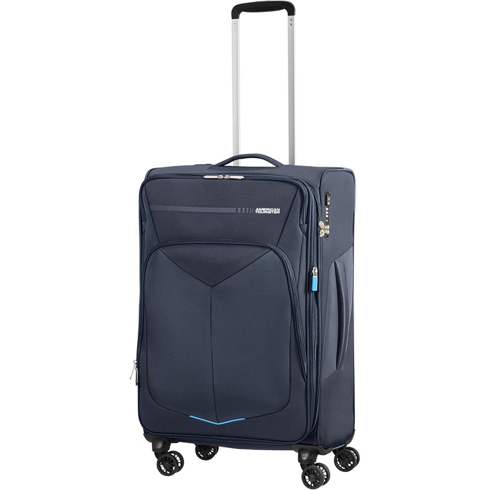 Валіза American Tourister Summerfunk 79 см, 119 л, чорна, розширювана, на 4 колесах, поліестер