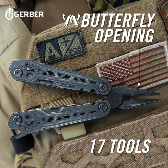 Мультитул Gerber Truss 17 в 1, чорний, з нейлоновим чохлом