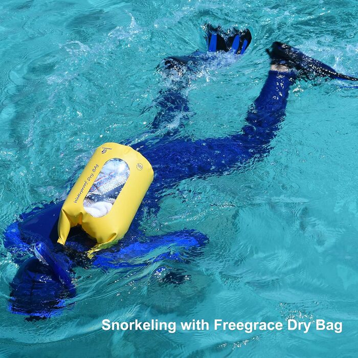 Водонепроникні гермомішки Freegrace 3 шт, з Zip-Lock, знімним ременем, поясною сумкою та чохлом для телефону, для плавання, 10 л, чорні