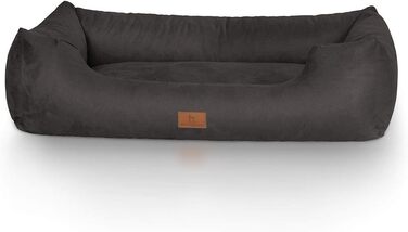 Ліжко для собак Knuffelwuff Dreamline з велюру XXL, 155x105x30 см, чорне, знімний чохол, легке в догляді, для великих, середніх та малих собак