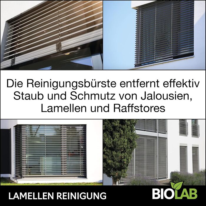 Щітка-захват для чищення жалюзі BIOLAB з 2 насадками, інструмент для очищення ламелей, підходить для зовнішніх та внутрішніх жалюзі, професійний ламельний очищувач
