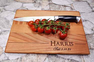 Іменна обробна дошка з гравіюванням на замовлення Algis Crafts, дерев'яна, ручної роботи, сніданкова дошка, подарунок на весілля, лазерне гравіювання
