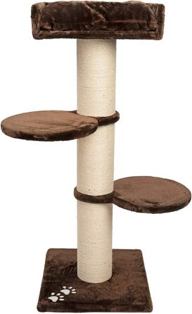 Дерево для великих котів JAMAXX Premium 155 см XXL, товстий стовбур 20 см, міцна основа 4 см, м'який плюш, шоколадно-коричневий