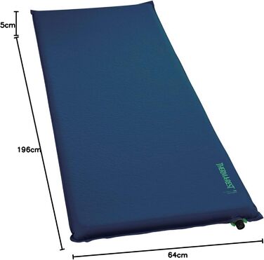 Самонадувний туристичний килимок Therm-a-Rest Basecamp з піноматеріалу та клапаном WingLock