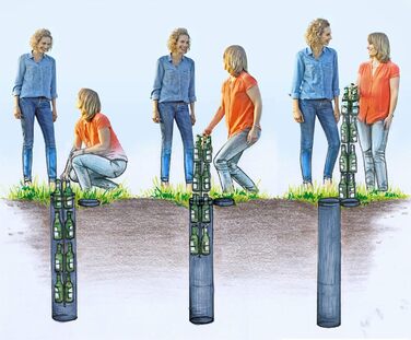 Підземний охолоджувач для пляшок Hoch die Zwölf, без електрики, для пива, для саду та аутдор-кухні