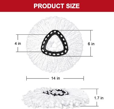 Набір із 12 мікрофібрових насадок для швабри O-Cedar Easy Wring Spin Mop, змінні головки для легкого прибирання