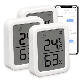 Набір з 3-х розумних термометрів-гігрометрів SwitchBot для дому, Bluetooth сенсор температури та вологості з попередженням і зберіганням даних, для дитячої кімнати, гаража