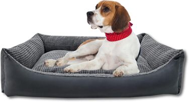 Odolplusz XXL Лежак для великих собак, графіт, 100x70x19 см, знімний і праний чохол, двостороння подушка, корд