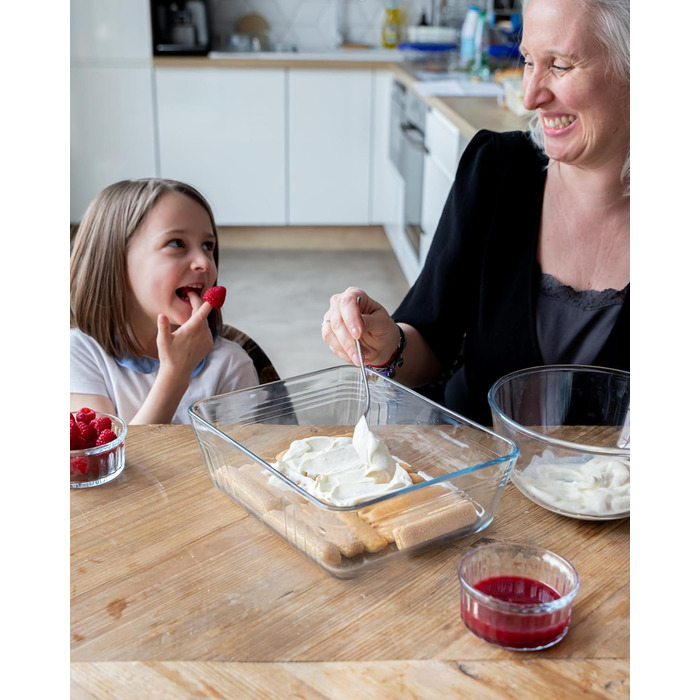 Набір скляних форм Pyrex Cook & Freeze з герметичними кришками (0,8 л, 1,5 л, 2,6 л, 4 л), для заморожування, без BPA