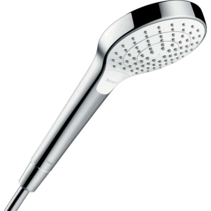 Душова лійка hansgrohe Croma Select S, 3 режими, 110 мм, антивапняна, біла/хром, 9 л/хв, водозбереження