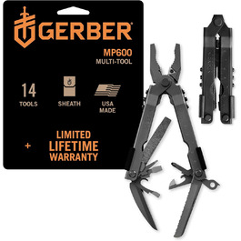 Мультитул Gerber MP600 Bluntnose з нейлоновим чохлом, 14 функцій, одноручне відкривання