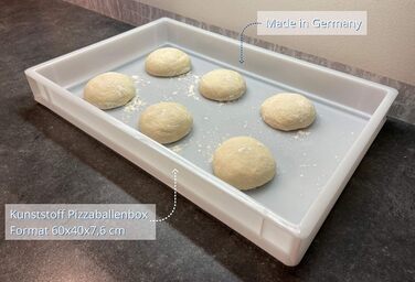 Контейнер для піци з кришкою 60x40x7,6 см, пластикова ємність для зберігання тіста, стелажний ящик, ферментаційна та тістова коробка (набір 4 шт. з кришками)