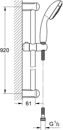 Душова лійка GROHE Tempesta 100 EcoJoy, 3 режими, з настінним тримачем, водозберігаюча