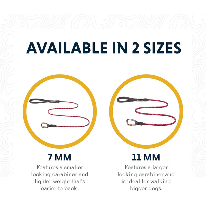 RUFFWEAR Knot-a-Leash — світловідбивний повідок для собак із мотузки, карабін, 1,5 м, 7 мм, чорний обсидіан, розмір S, рожевий гібіскус