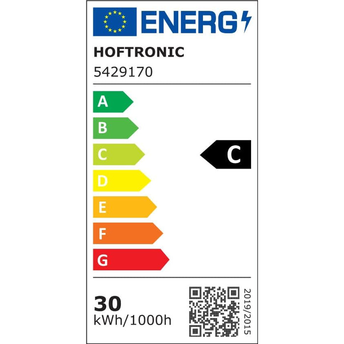 HOFTRONIC LED світильник для вологих приміщень 150 см, 60 Вт, 10500 лм, холодне біле світло 6000K, без мерехтіння, з'єднуваний, IP65, T8, подвійний, для гаража, підвалу, офісу