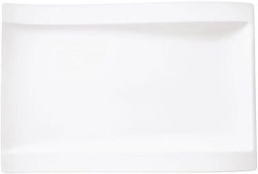 Тарілка Villeroy & Boch New Wave, прямокутна, порцелянова, біла, 37x25 см, набір 4 шт.