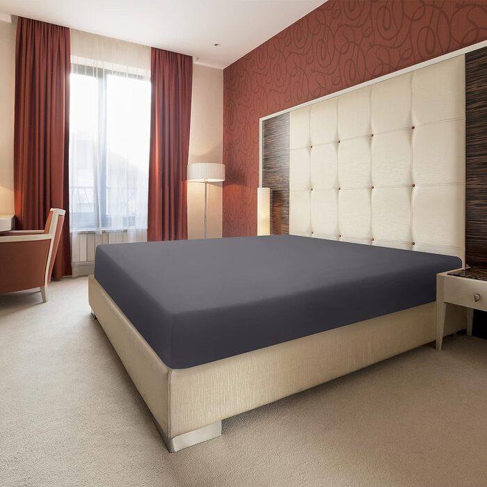 Комплект з 6 простирадл на резинці Utopia Bedding 90x200 см, сірі, мікрофібра, глибока кишеня 35 см