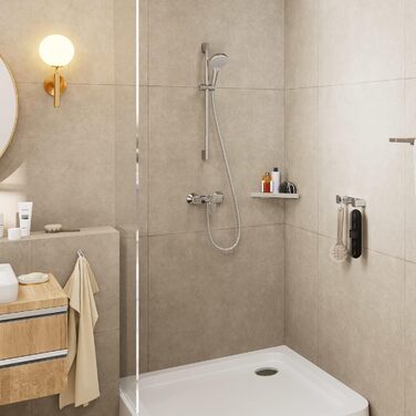 Душовий набір hansgrohe Vernis Blend, водозберігаюча ручна лійка з 2 режимами, шланг і стійка 65 см, хром