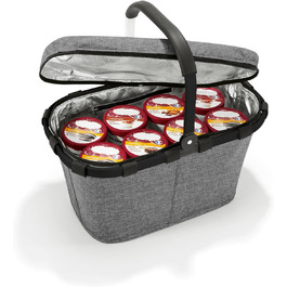 Термосумка-кошик reisenthel carrybag iso з кришкою, водонепроникна, для покупок, срібляста