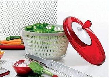 Сушарка для салату Guzzini Kitchen Active Design, червона, Ø28 x 18 см