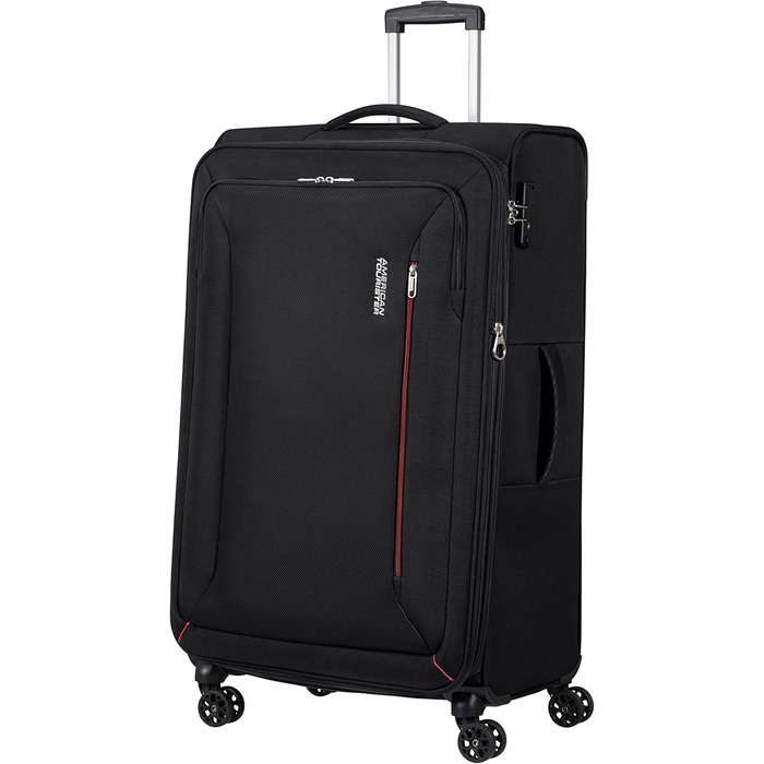 Валіза American Tourister Hyperspeed розширювана, 80 см, 109/116 л, бірюзова (Deep Teal) або чорна (Jet Black), Spinner L