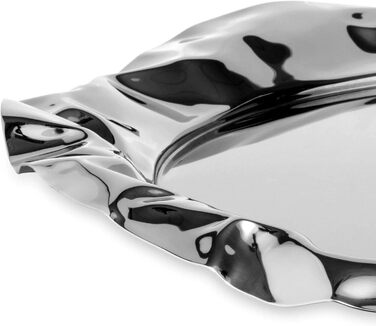 Кругле піднос Alessi 90039 з нержавіючої сталі, сріблястий, 44,5 см