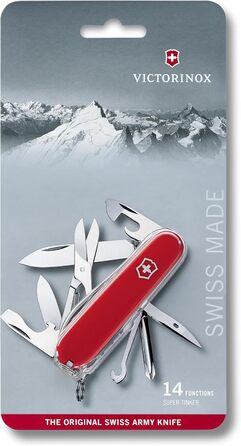 Ніж Victorinox Super Tinker, швейцарський армійський мультитул 14 в 1: лезо, відкривачка, викрутка