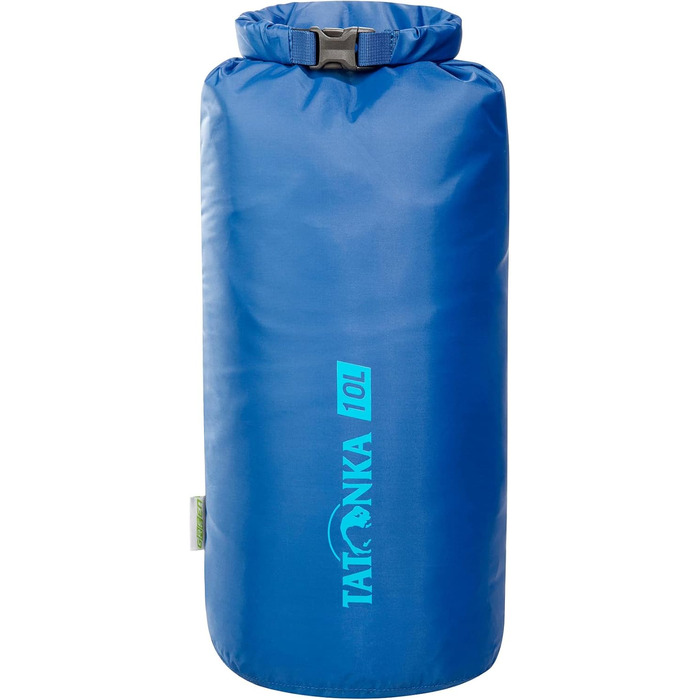 Водонепроникний гермомішок Tatonka Packsack Dry Sack 10 л, синій, з рулонною застібкою, з переробленого поліестеру