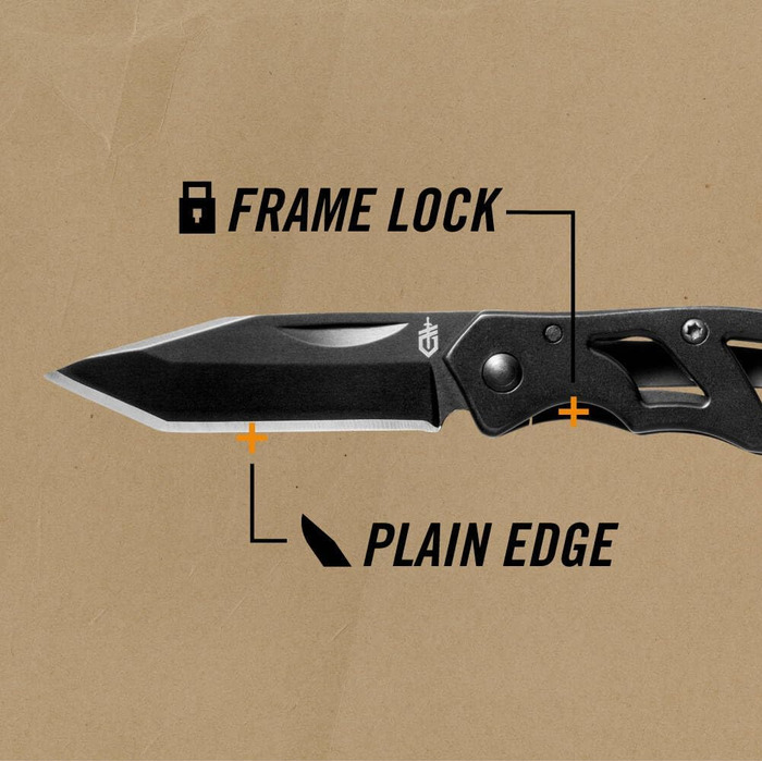 Складаний ніж Gerber Mini Tanto з гладким лезом 5,4 см, з кліпсою для кишені