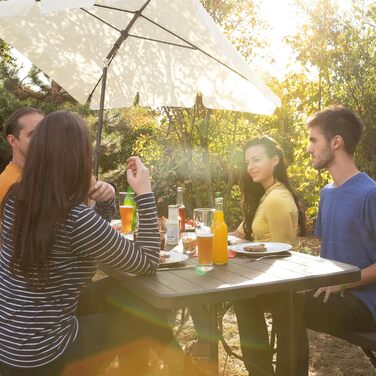 Підставка для парасолі Relaxdays, дизайн троянди, стійка до вітру, для штанги 35/38/48 мм, чорна з золотом, полімерна смола