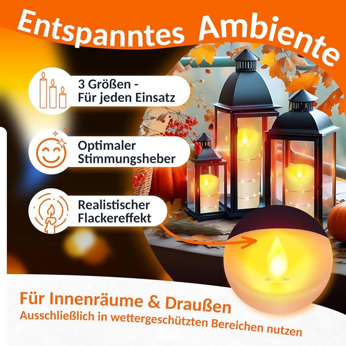 LED свічки KESSER, набір 3 шт., з таймером, з ефектом мерехтіння, фламінгові, з натурального воску, висота 10/12,5/15 см, для декору