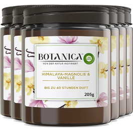 Ароматична свічка Botanica by Air Wick Гімалайська магнолія та ваніль, натуральні інгредієнти, екологічна, у склі, 6 шт