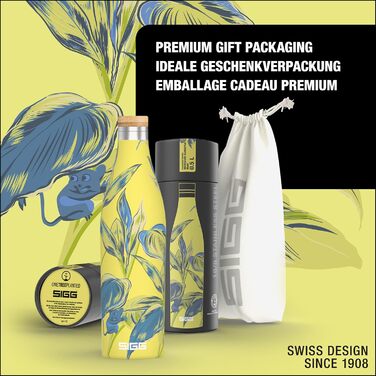 Термос пляшка SIGG Meridian 0.5 л Sumatra, подвійні стінки, нержавіюча сталь, бамбукова кришка, герметична, без BPA і пластику