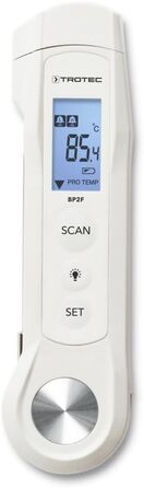 Цифровий термометр для м'яса TROTEC BP5F, інфрачервоний, діапазон -40°C до +280°C, IP65, таймер, максимальне значення, індикатор заряду, для кухні