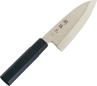 Японський кухонний ніж Deba KAI Seki Magoroku Kinju & Hekiju 15 см, сталь 8A/SUS420J2, твердість 58/56 HRC, ручна робота, руків'я пакка і поліпропілен, для риби та м'яса, вироблено в Японії