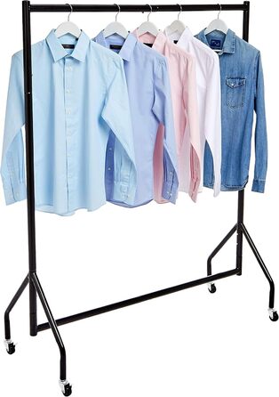 Вішалка для одягу Amazon Basics, металева, чорна, 1,21 x 1,52 м