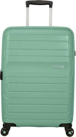 Валіза American Tourister Sunside Spinner 55 см, 35 л, чорна, розширювана, поліпропіленова, на колесах, для подорожей