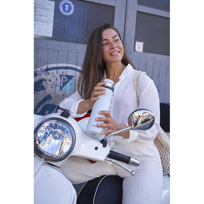 Термос-пляшка Contigo Autoseal Chill з нержавіючої сталі, 720 мл, ізольована, тримає напої холодними до 28 годин, герметична, BPA-free, колір Macaroon