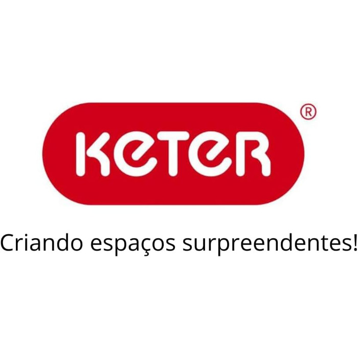 Шафа Keter Stilo пластикова висока 68x39x173 см, сіра/чорна/червона, з 3 регульованими полицями (вантажопідйомність 15 кг)