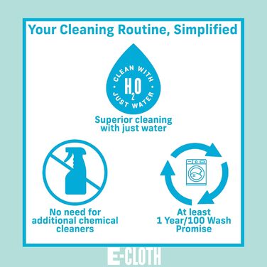 Насадка для мопа E-Cloth Deep Clean, мікрофібра, змінна, для вологого прибирання твердих підлог: паркет, ламінат, плитка, камінь, багаторазова, 4 шт.
