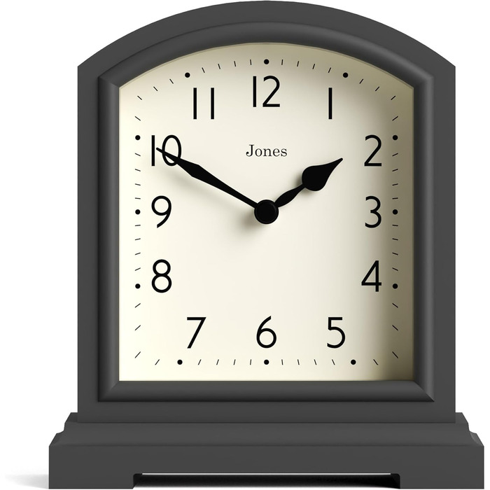 Годинник JONES CLOCKS® Tavern у класичному стилі для каміна, спальні, вітальні та офісу, настільний, поличний, компактний, зелений/темно-сірий