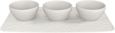 Набір соусників Villeroy & Boch Manufacture Rock blanc, 4 шт., преміум порцеляна, білий, для соусів і закусок, можна мити в посудомийній машині