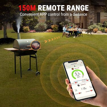 Бездротовий Bluetooth термометр для м'яса ThermoPro TempSpike TP961, IP67, 150м, для гриля, духовки, посудомийної машини
